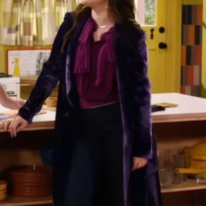 wizards beyond waverly place selena gomez purple velvet coat