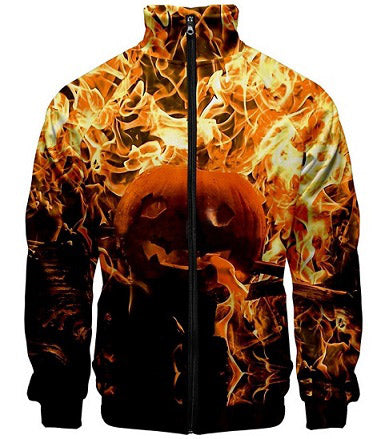 fire pumpkin jacket for halloween