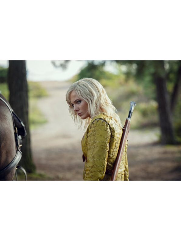 Freya Allan Ciri The Witcher S04 Hand Stitched Yellow Jacket