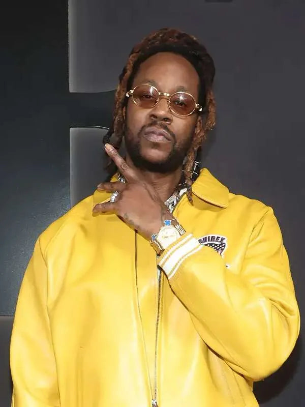 2 chainz premiere night yellow leather jacket