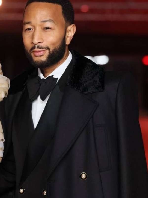 2023 the academy gala john legend black trench coat