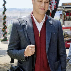 Sam Page Christmas in Rome Grey Blazer