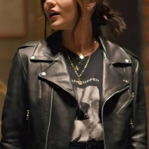 Lucy Hale Puppy Love 2023 Black Leather Jacket