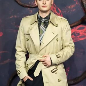 Stranger Things S05 UK Special Screening Will Byers Beige Coatsss