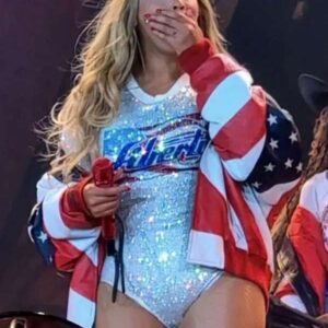 Beyonce Michael Hoban American Flag Jacket
