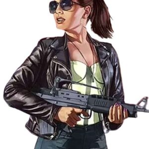Female Protagonist GTA 6 Black Leather Jacket