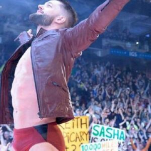 Raw Finn Balor Maroon Leather Jacket