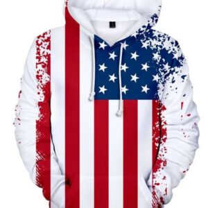 Patriotic Stars USA Flag Hoodie