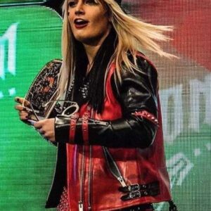 Toni Storm WWE Wrestler Black Studded Leather Jacket