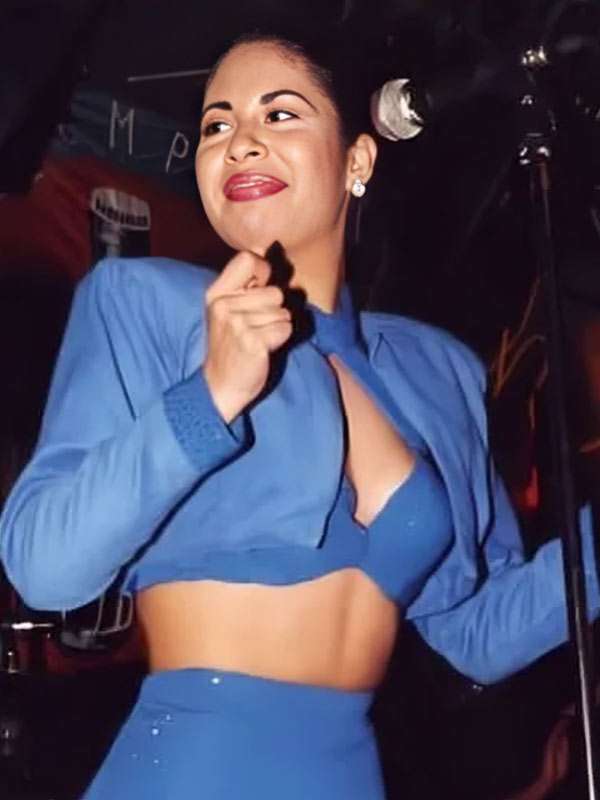 Selena Quintanilla Blue Cropped Jacket